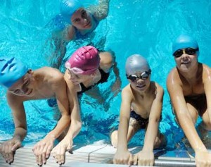 Children learn to swim