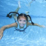Child - learning to swim
